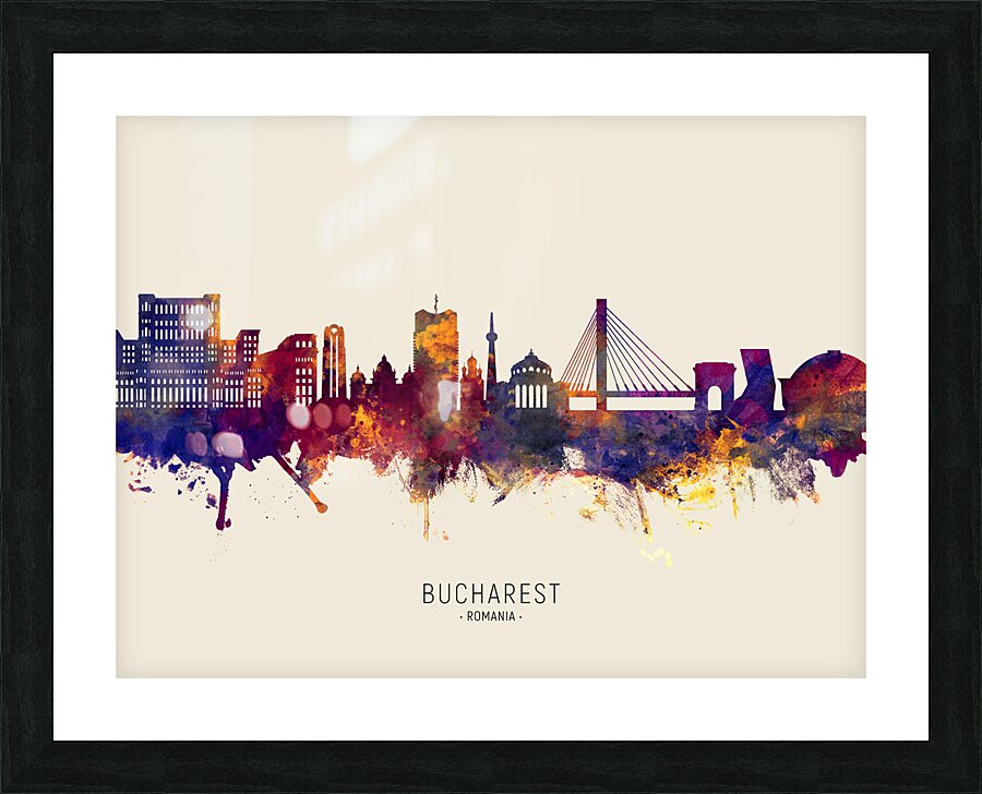 Bucharest Romania Skyline Picture Frame print