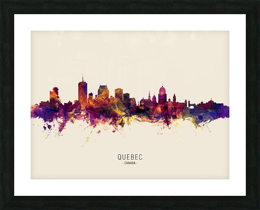 Quebec Canada Skyline Picture Frame print