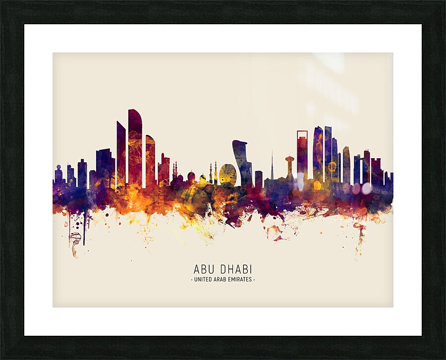 Abu Dhabi Skyline Picture Frame print