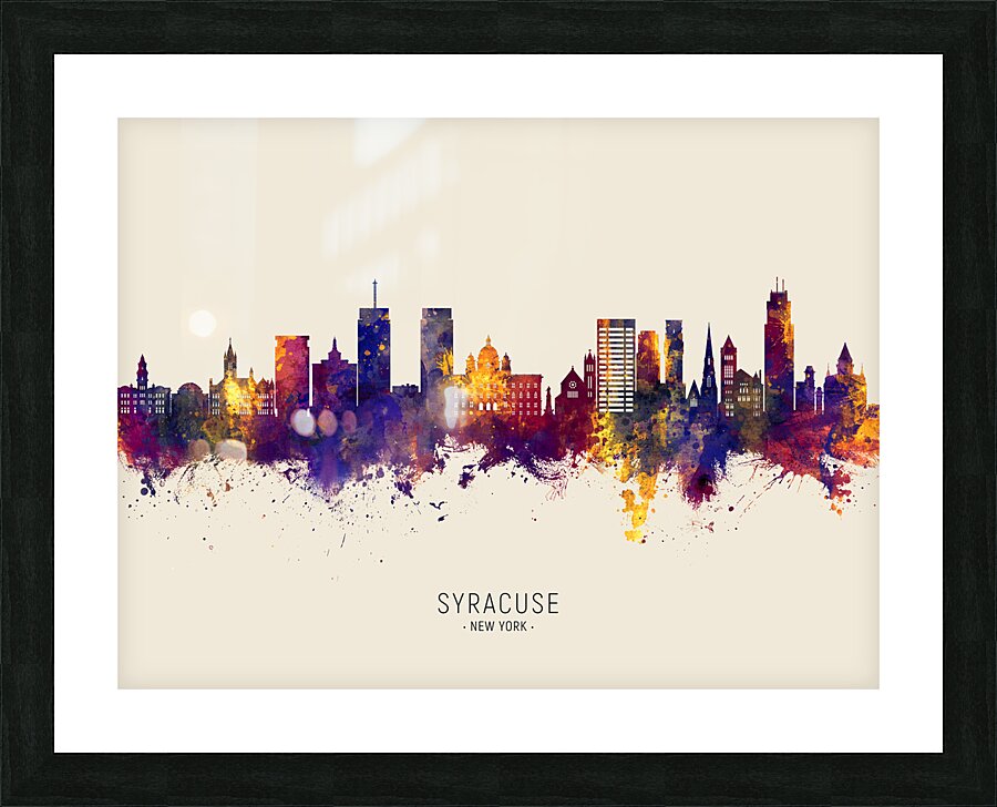 Syracuse New York Skyline Picture Frame print