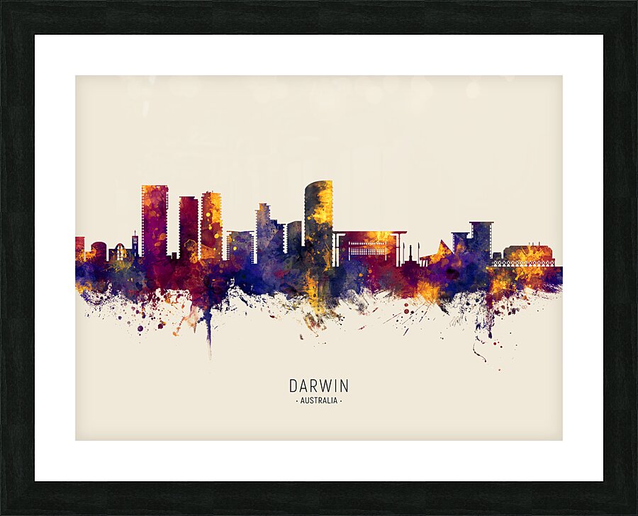 Darwin Australia Skyline Picture Frame print