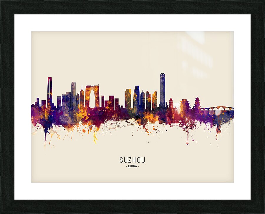 Suzhou China Skyline Picture Frame print