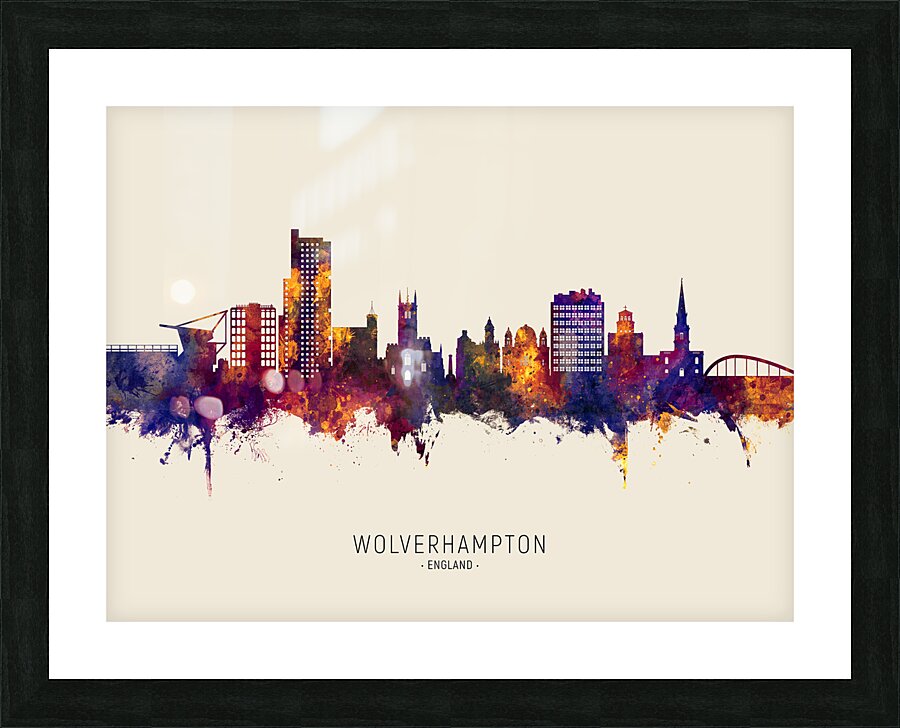 Wolverhampton England Skyline Picture Frame print