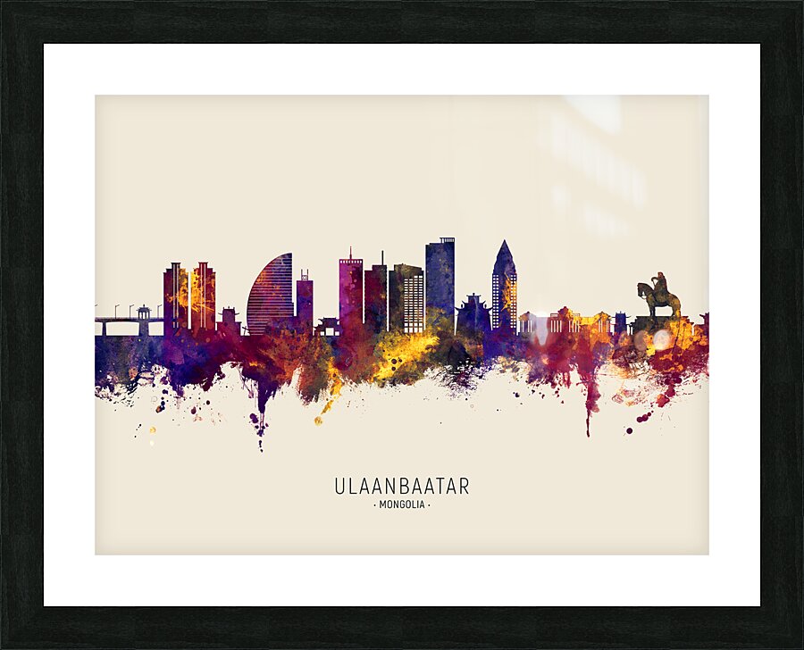 Ulaanbaatar Mongolia Skyline Picture Frame print
