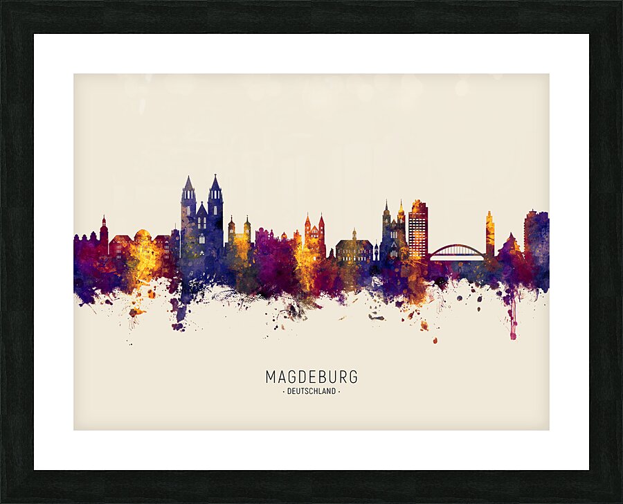 Magdeburg Germany Skyline Picture Frame print