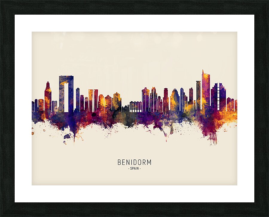 Benidorm Spain Skyline Picture Frame print