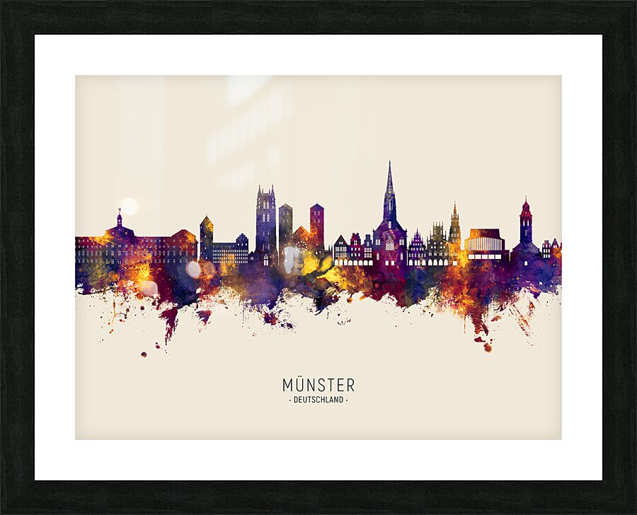 Munster Germany Skyline Picture Frame print