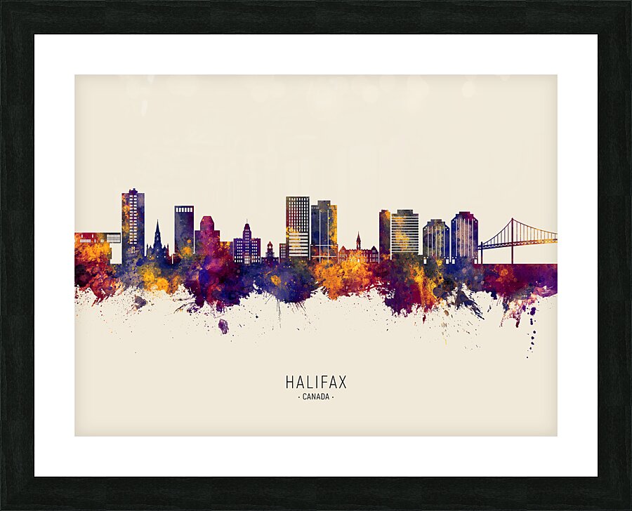 Halifax Canada Skyline Picture Frame print