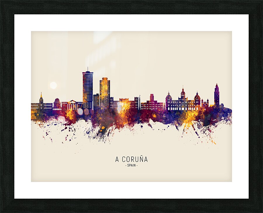 A Coruna Spain Skyline Picture Frame print
