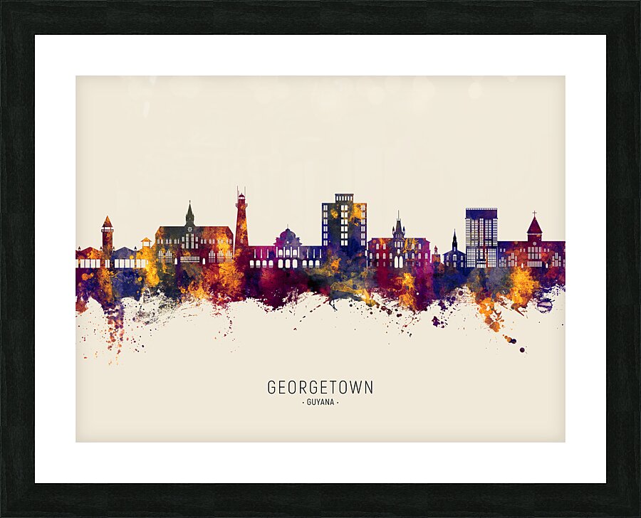 Georgetown Guyana Skyline Picture Frame print