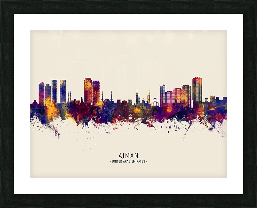 Ajman Skyline Picture Frame print