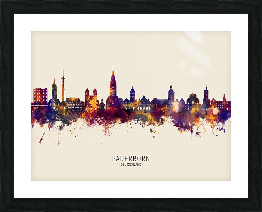 Paderborn Germany Skyline Picture Frame print