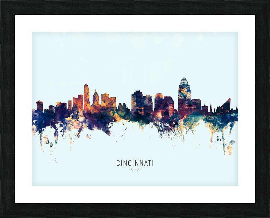 Cincinnati Ohio Skyline Picture Frame print