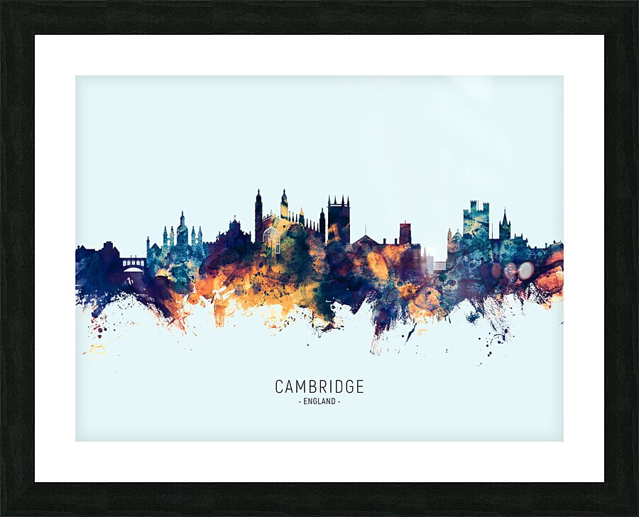 Cambridge England Skyline Picture Frame print