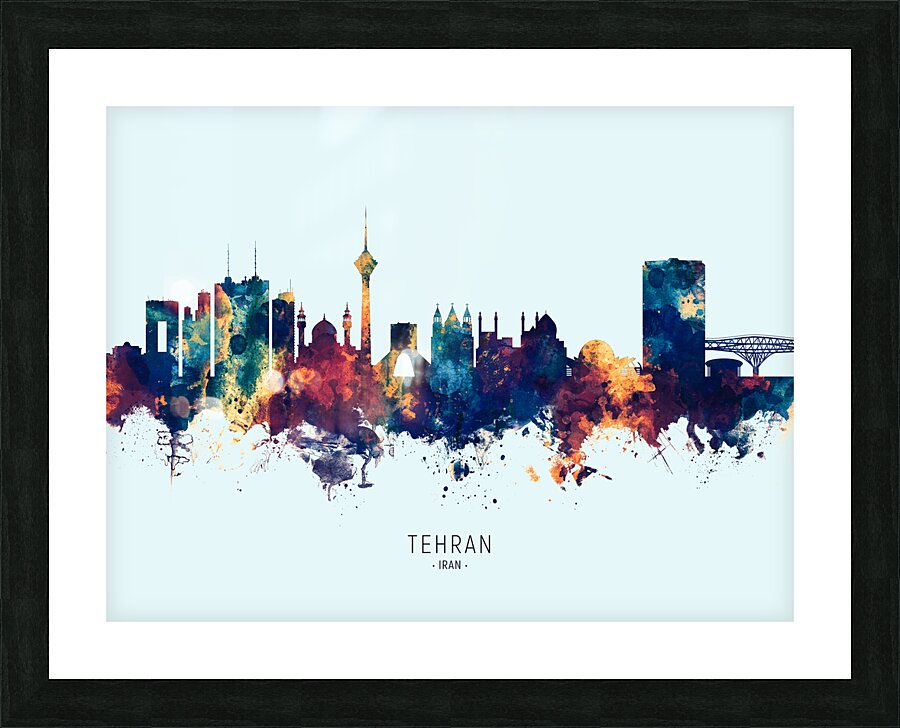 Tehran Iran Skyline Picture Frame print