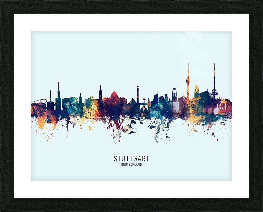 Stuttgart Germany Skyline Picture Frame print