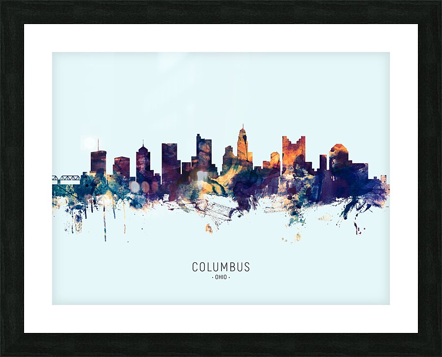 Columbus Ohio Skyline Picture Frame print