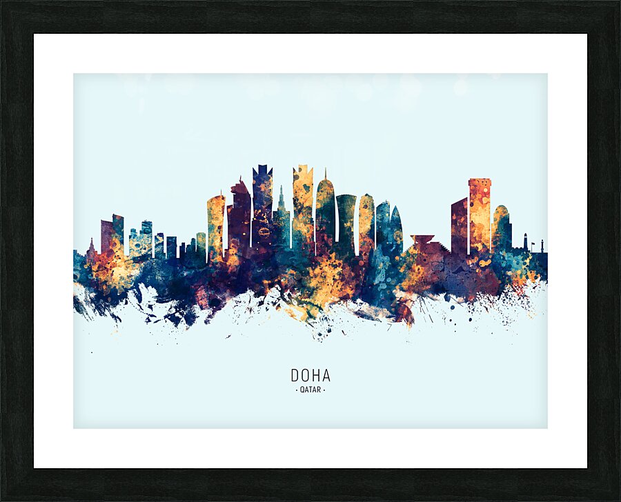 Doha Qatar Skyline Picture Frame print