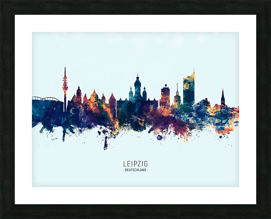 Leipzig Germany Skyline Picture Frame print