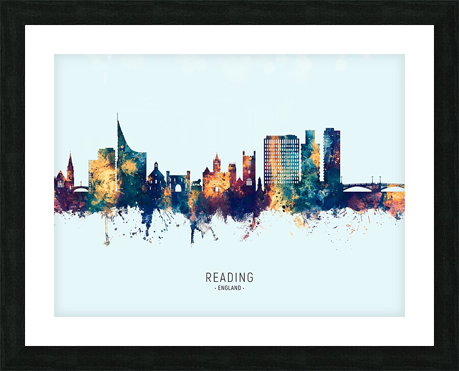 Reading England Skyline Picture Frame print
