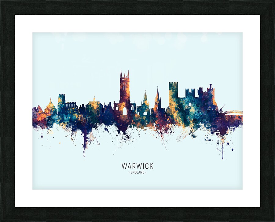 Warwick England Skyline Picture Frame print