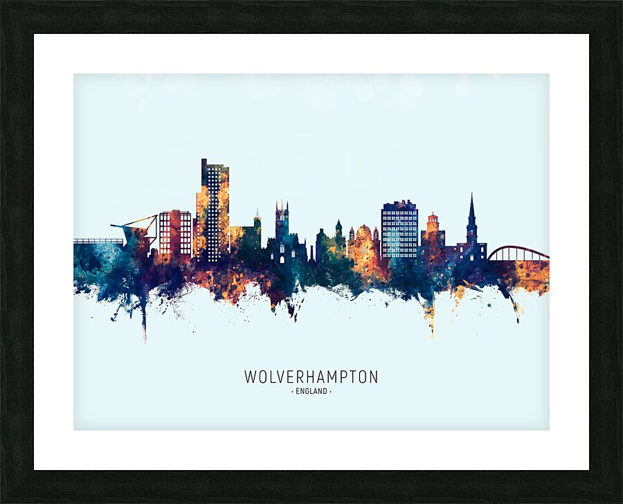 Wolverhampton England Skyline Picture Frame print