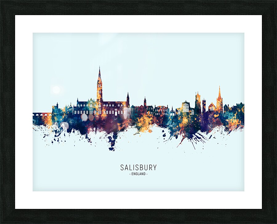 Salisbury England Skyline Picture Frame print