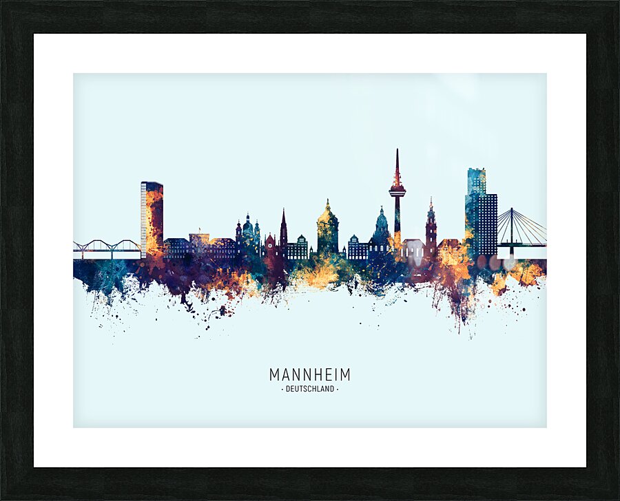 Mannheim Germany Skyline Picture Frame print