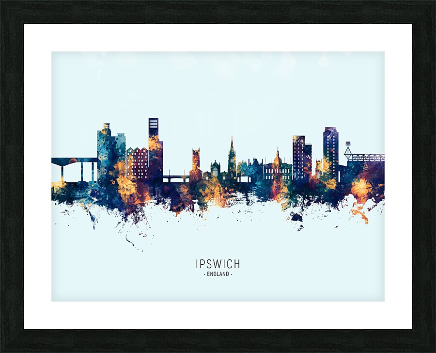 Ipswich England Skyline Picture Frame print