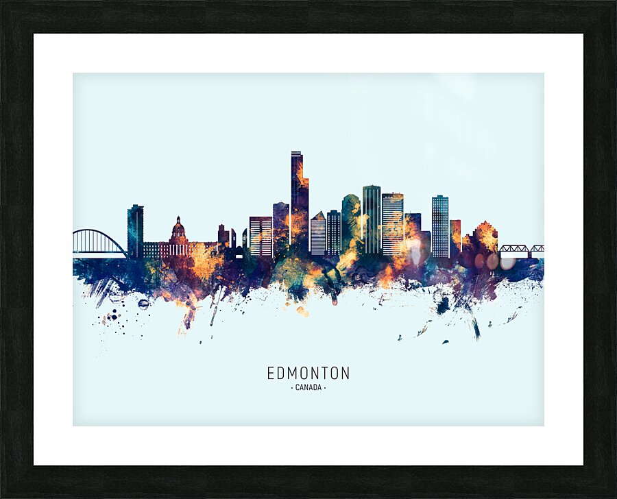 Edmonton Canada Skyline Picture Frame print