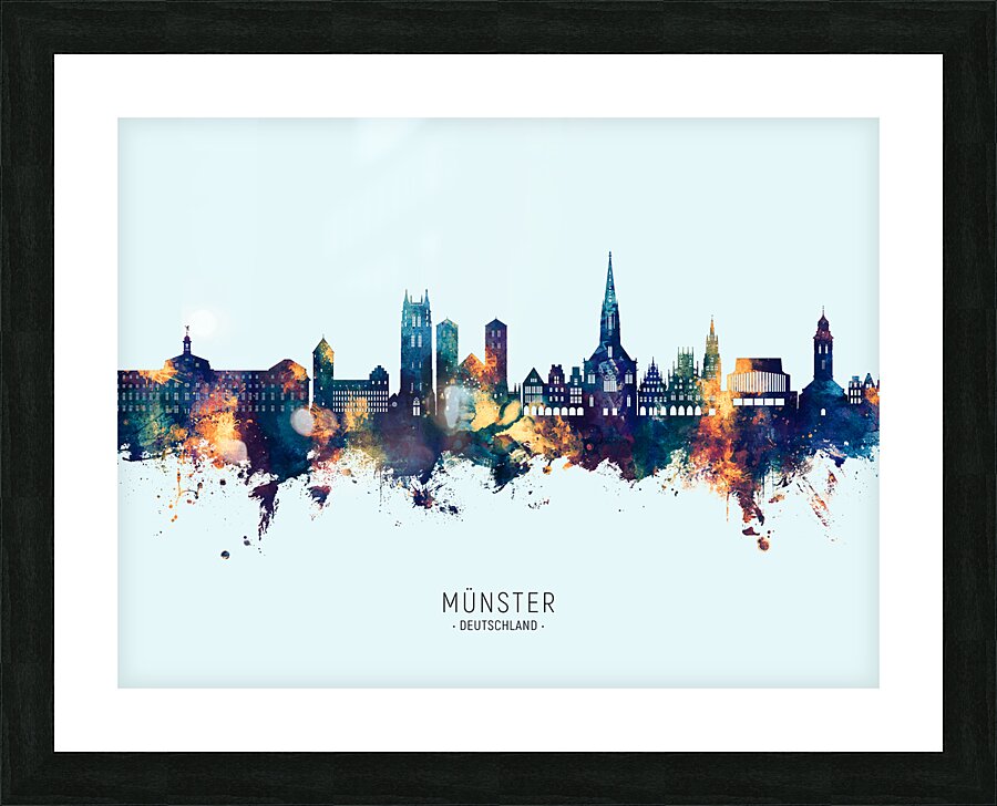 Munster Germany Skyline Picture Frame print