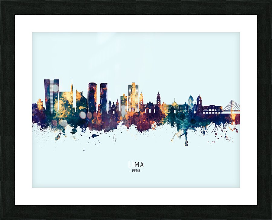 Lima Peru Skyline Picture Frame print