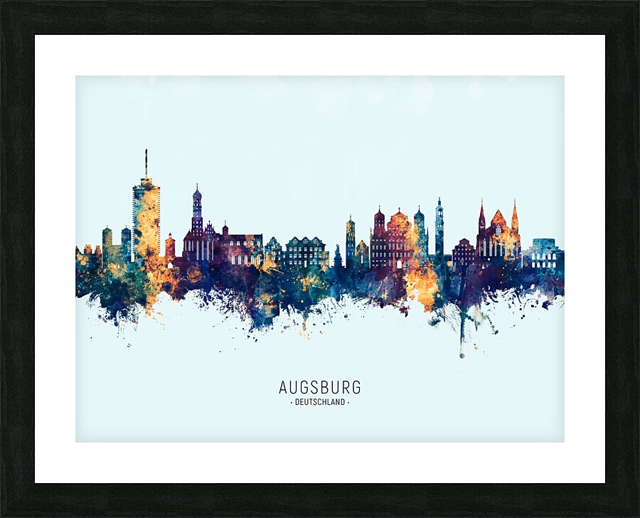 Augsburg Germany Skyline Picture Frame print