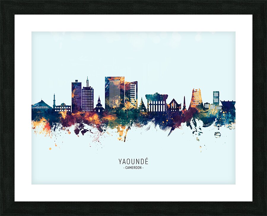 Yaounde Cameroon Skyline Picture Frame print