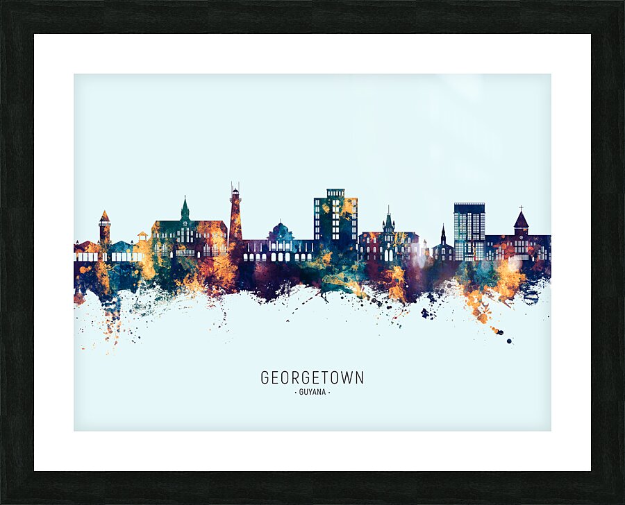 Georgetown Guyana Skyline Picture Frame print