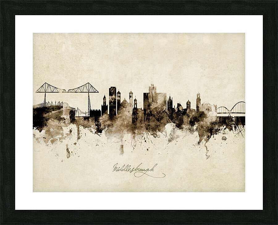 Middlesbrough England Skyline Picture Frame print