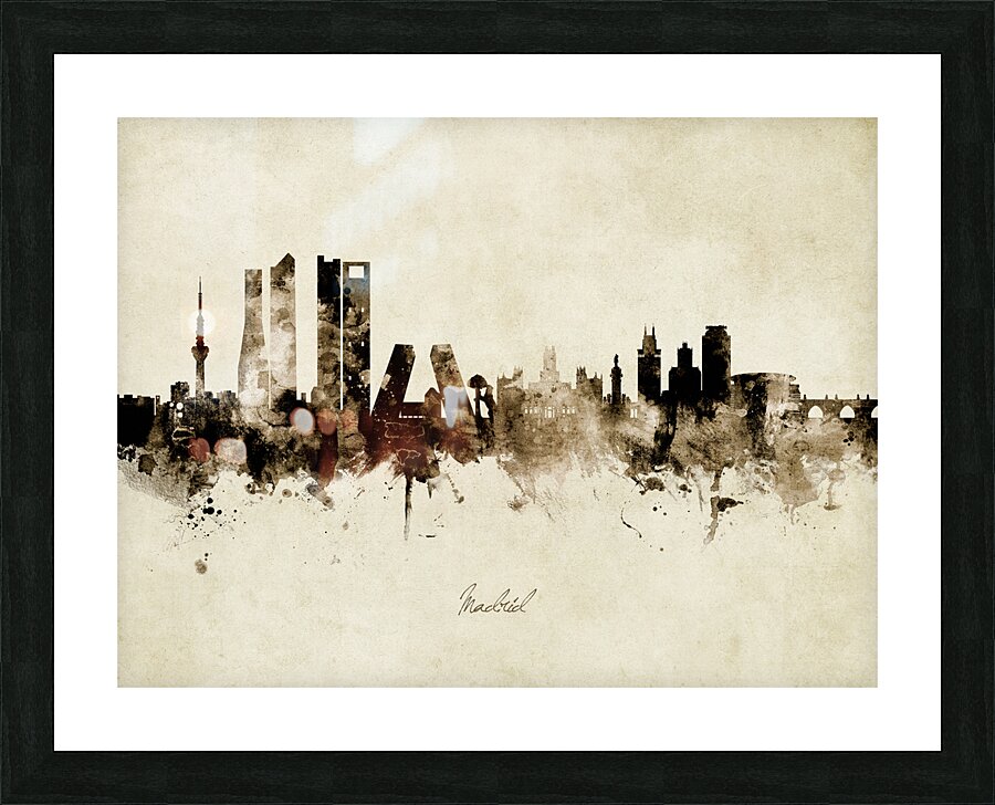 Madrid Spain Skyline Picture Frame print