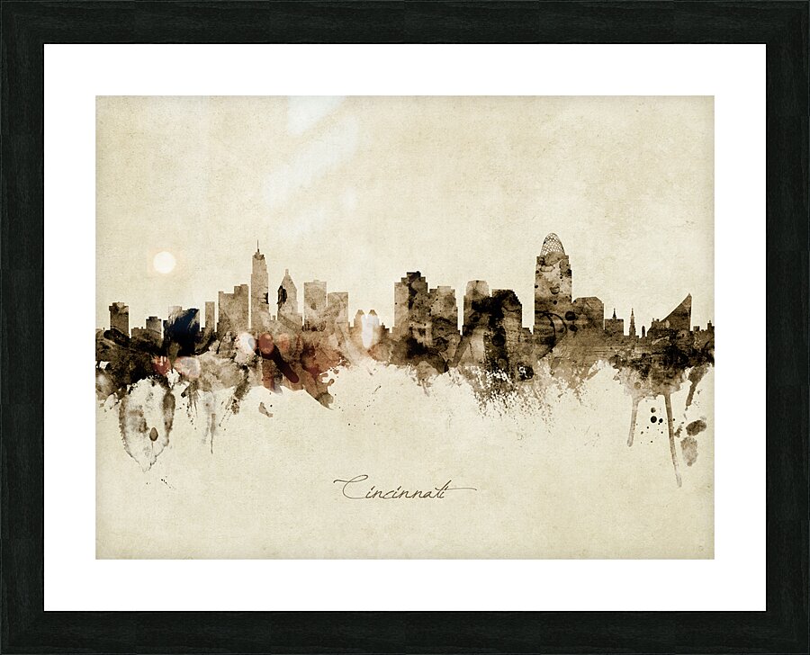 Cincinnati Ohio Skyline Picture Frame print