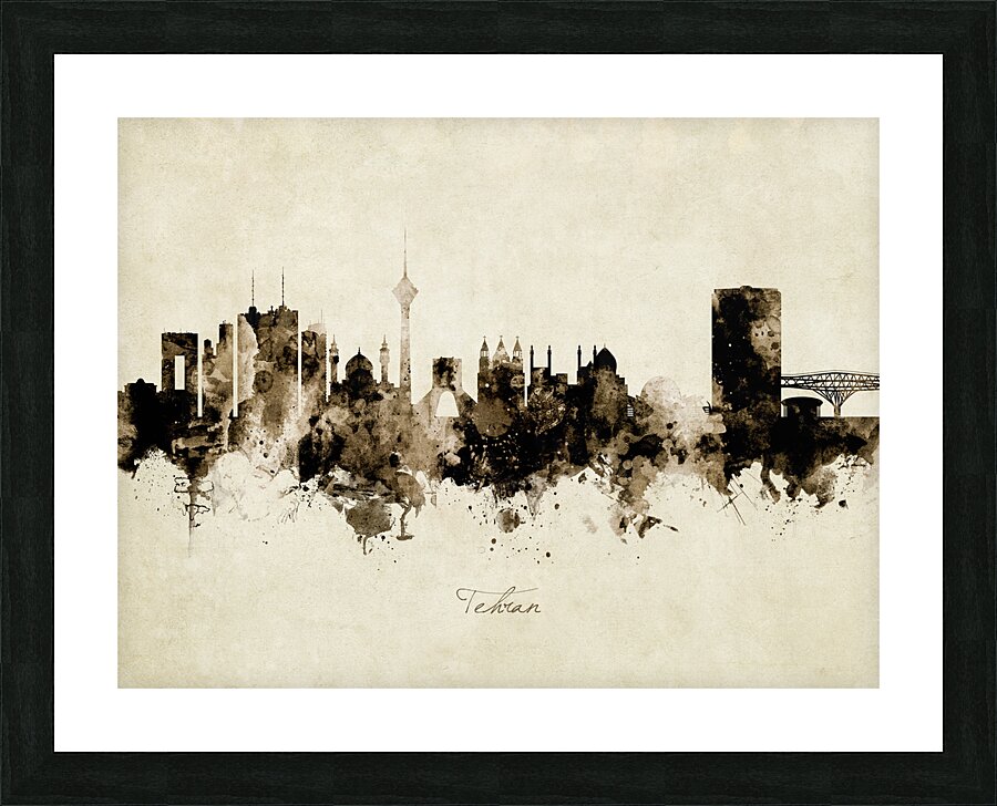 Tehran Iran Skyline Picture Frame print