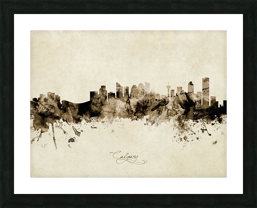 Calgary Canada Skyline Picture Frame print
