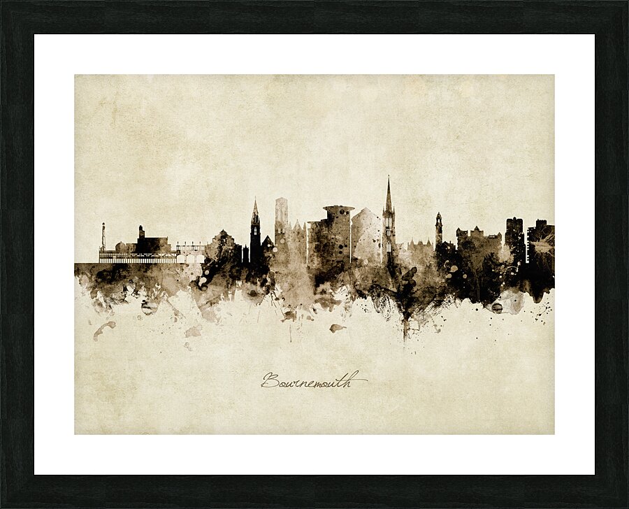 Bournemouth England Skyline Picture Frame print