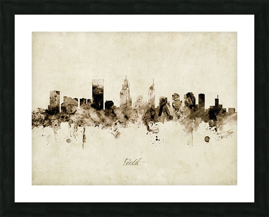 Perth Australia Skyline Picture Frame print