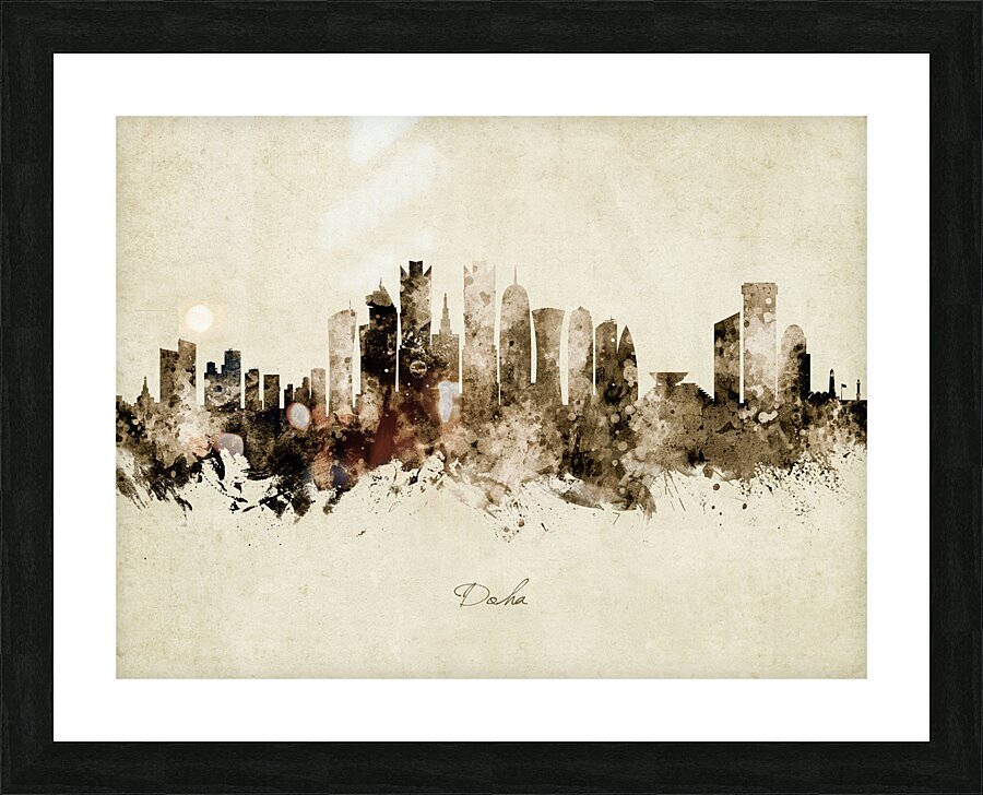 Doha Qatar Skyline Picture Frame print