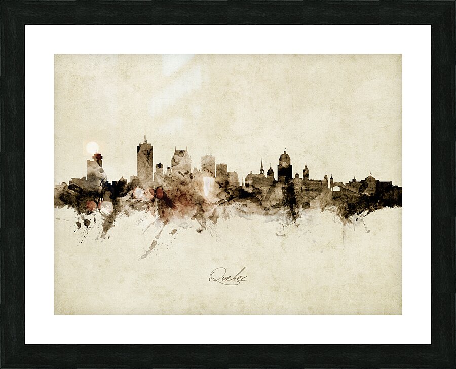 Quebec Canada Skyline Picture Frame print
