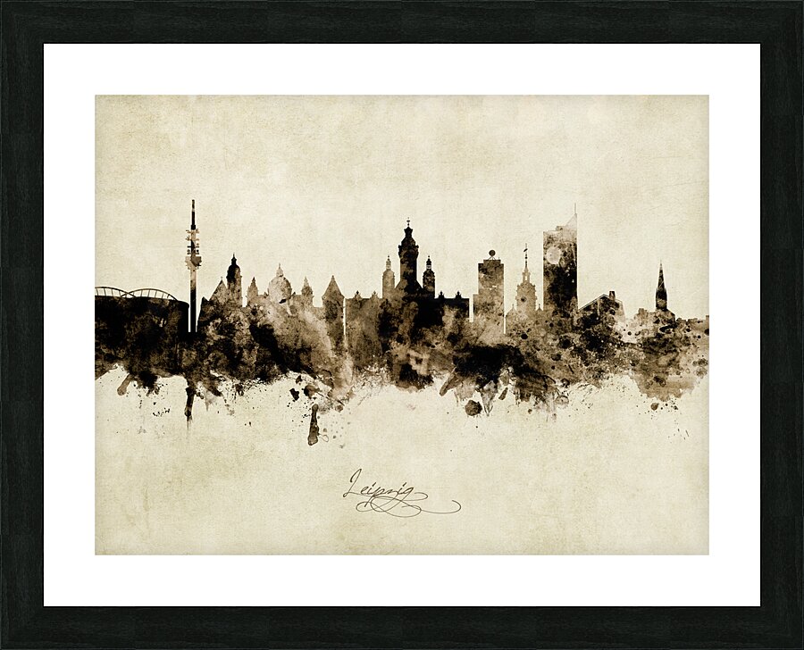 Leipzig Germany Skyline Picture Frame print