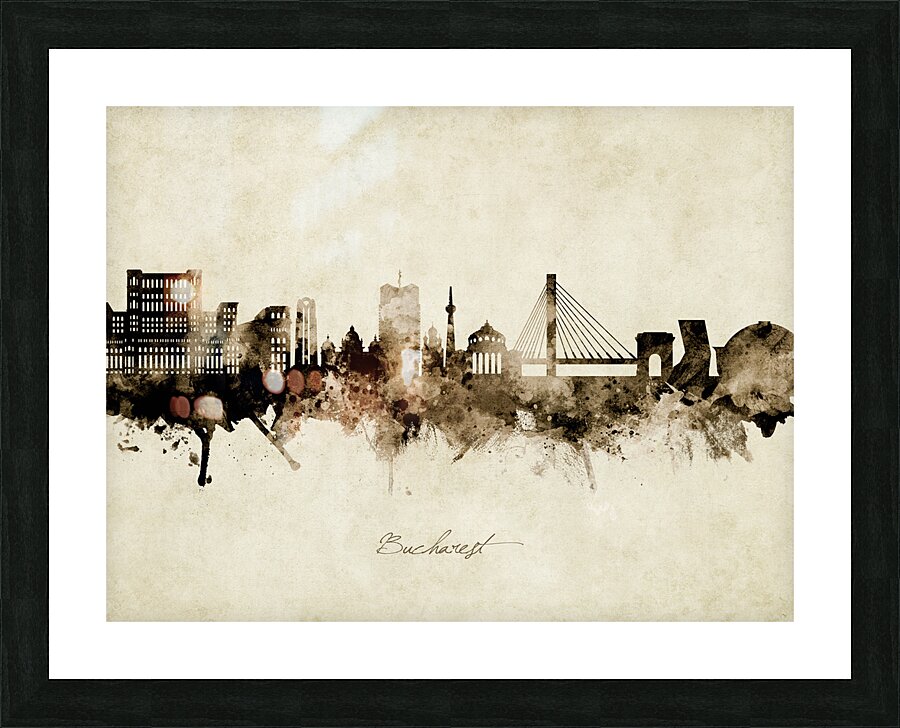Bucharest Romania Skyline Picture Frame print