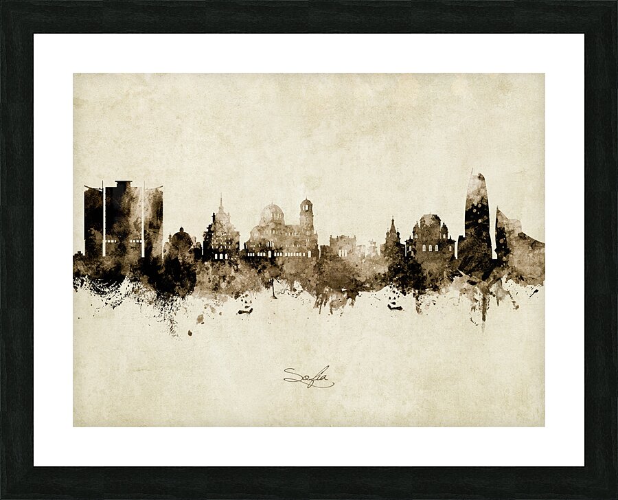 Sofia Bulgaria Skyline Picture Frame print