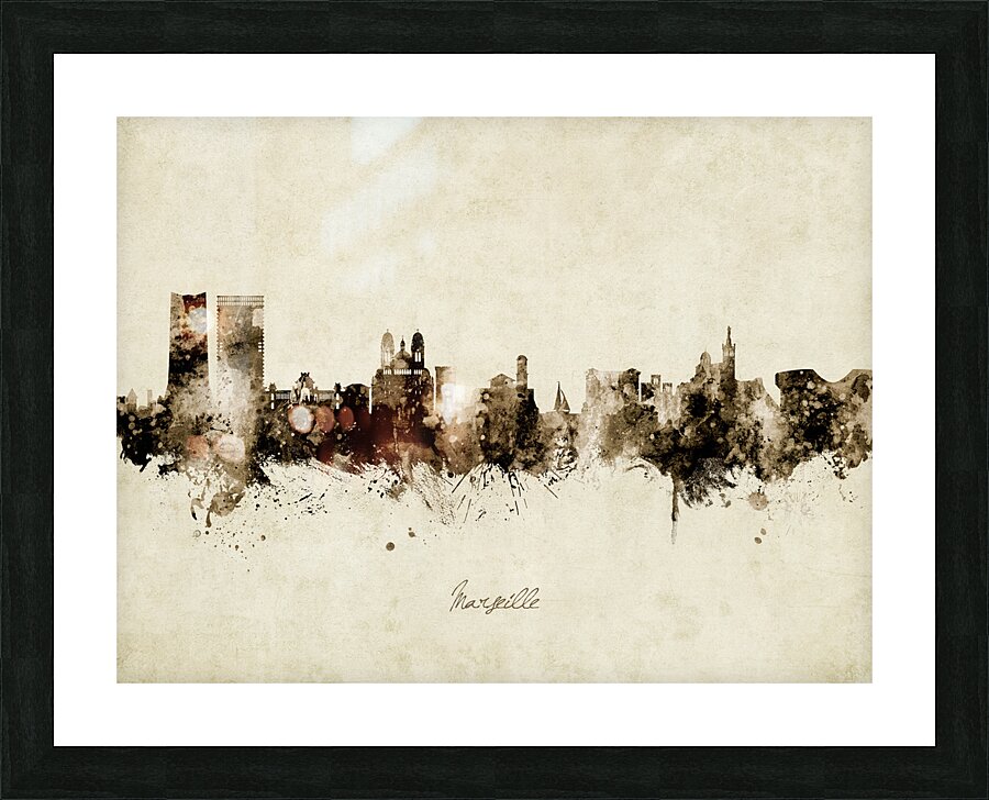 Marseille France Skyline Picture Frame print