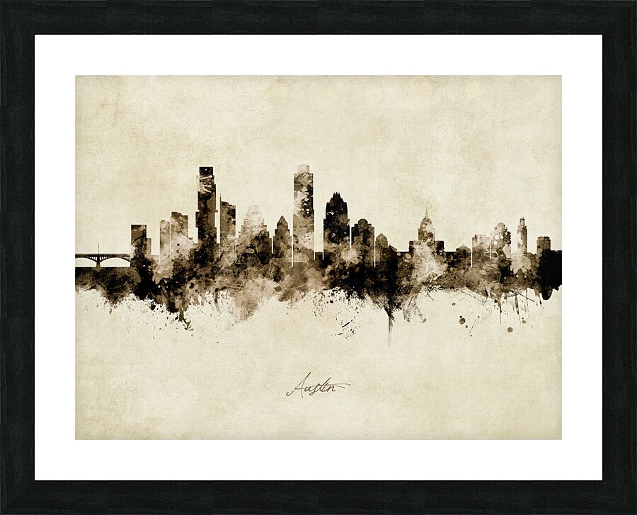Austin Texas Skyline Picture Frame print