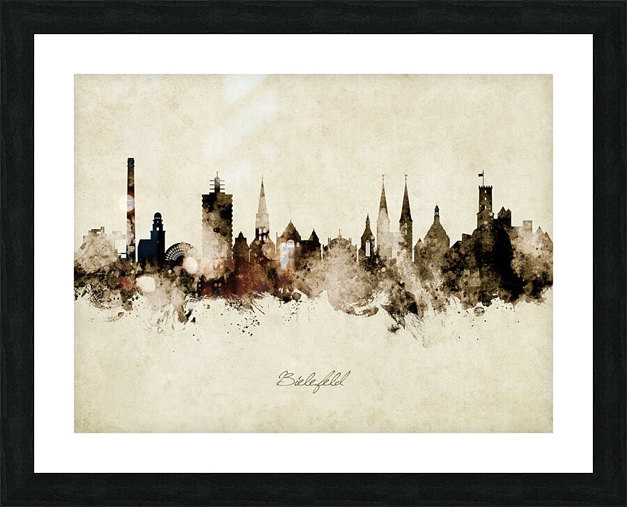 Bielefeld Germany Skyline Picture Frame print